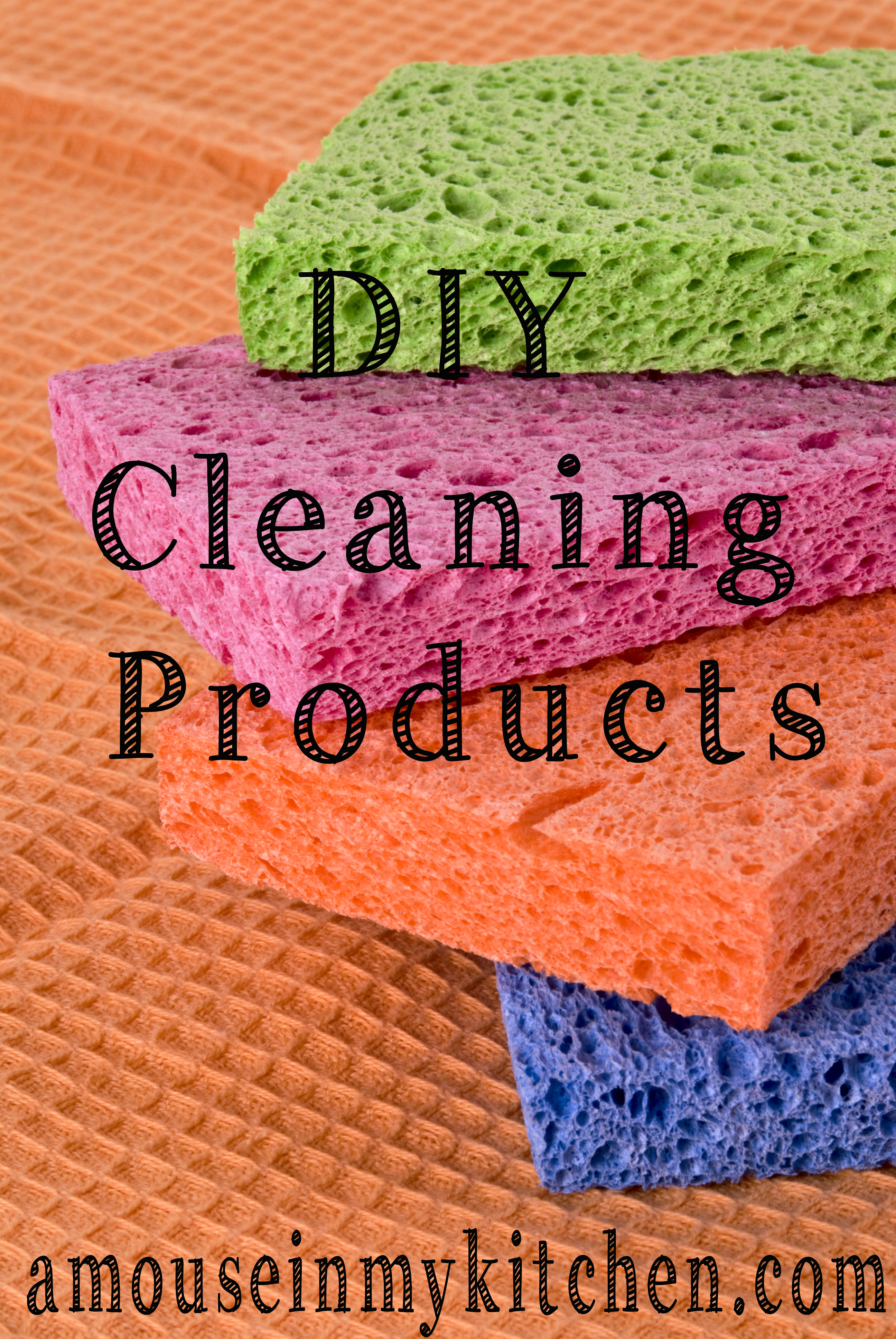 stack of colorful cleaning sponges