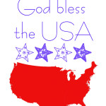 Happy Fourth & God Bless The USA Printable
