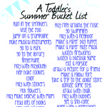 A Toddler’s Summer Bucket List 
