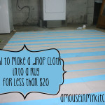 How To Make A Drop Cloth Rug {for cheap!}