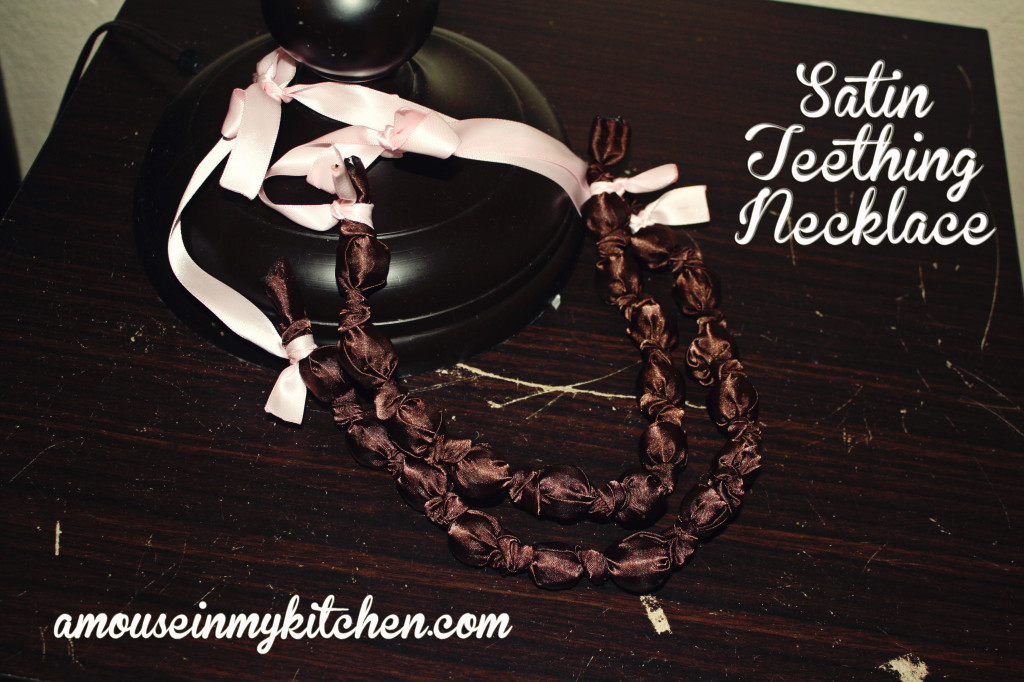 satin teething necklaces